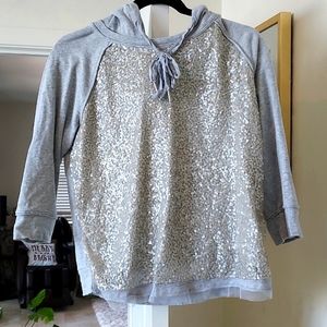 Juicy couture gray sequined hoodie